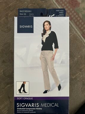 Sigvaris Medical Soft Opaque Knee-High Socks — Graphite